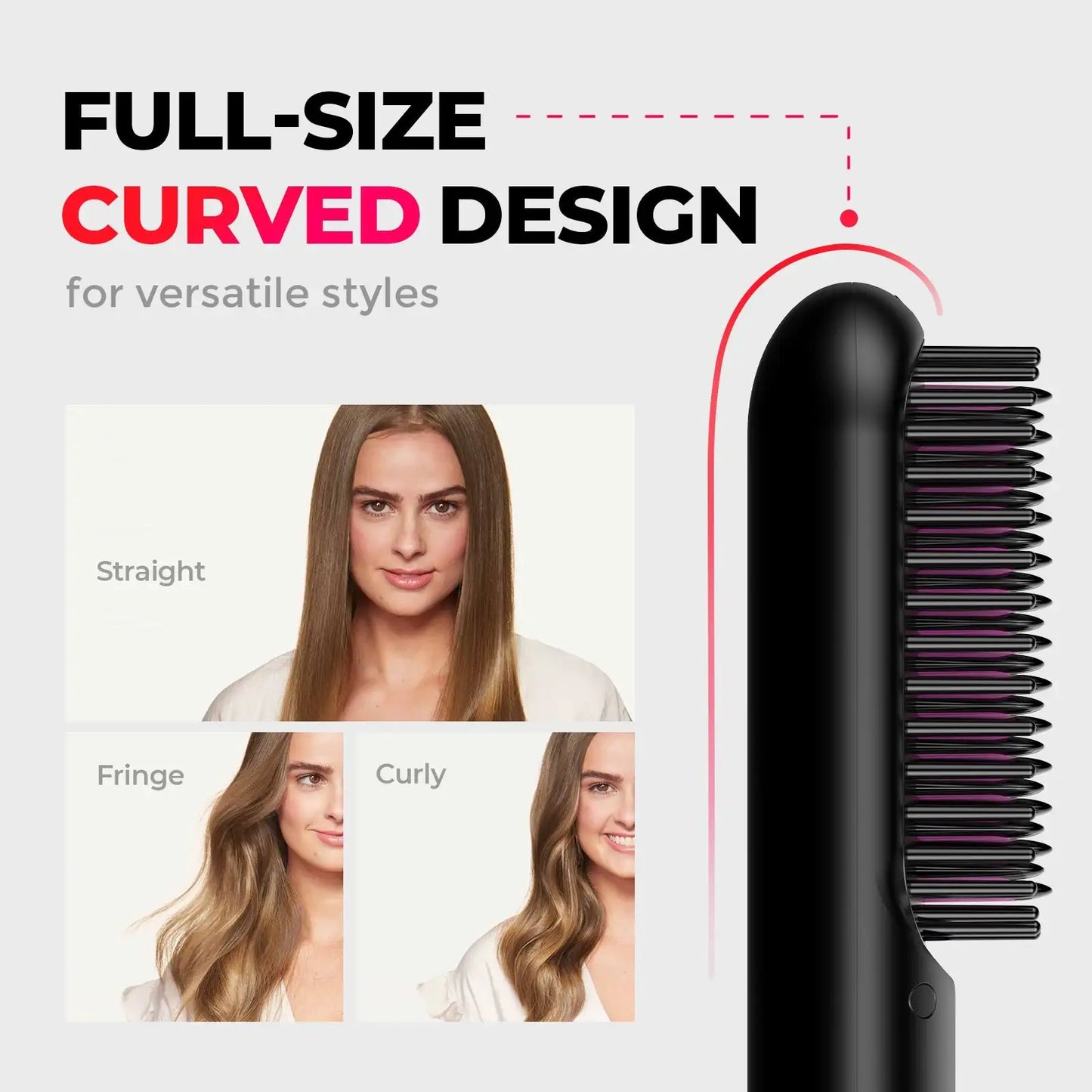 BILDEr*Portable Hair Straightener Brush